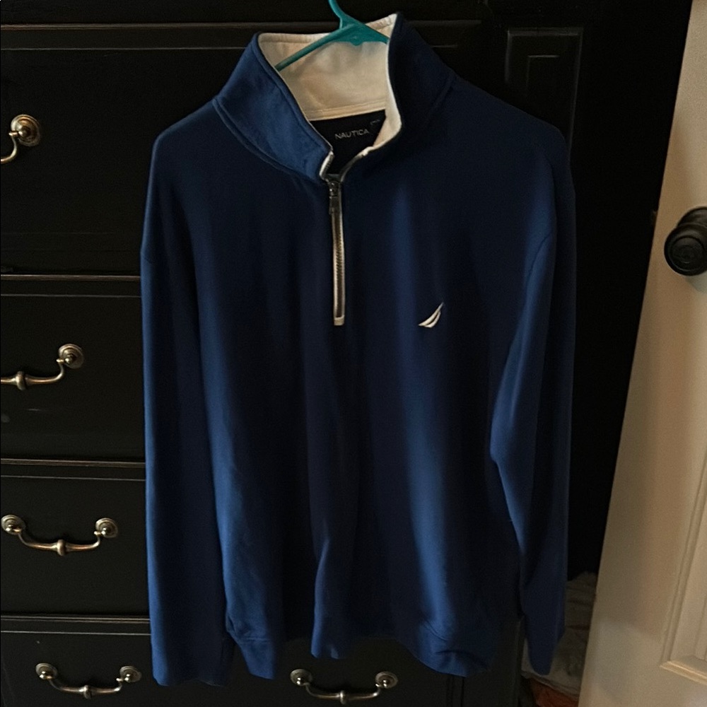 Nautica Navy Blue Quarter-Zip Pullover
